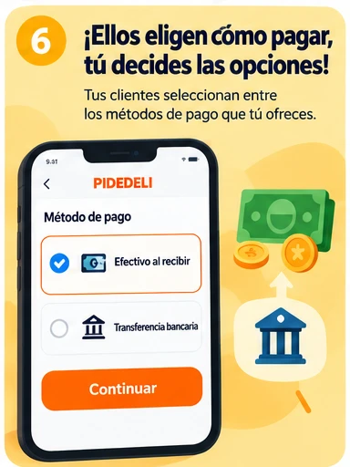 ¡Ellos eligen cómo pagar, tú decides las opciones!